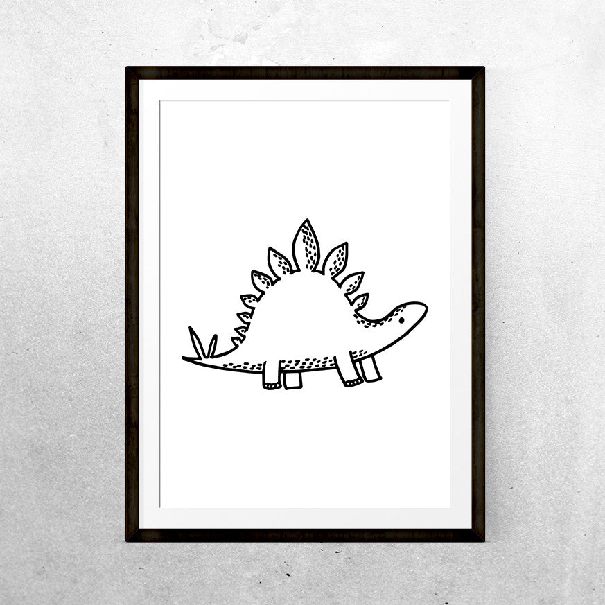 Baby Stegosaurus - Printable - One Tiny Tribe - 1