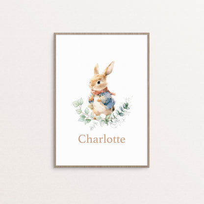 [Personalised] Little bunny with a scarf