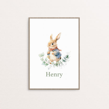 [Personalised] Little bunny with a scarf