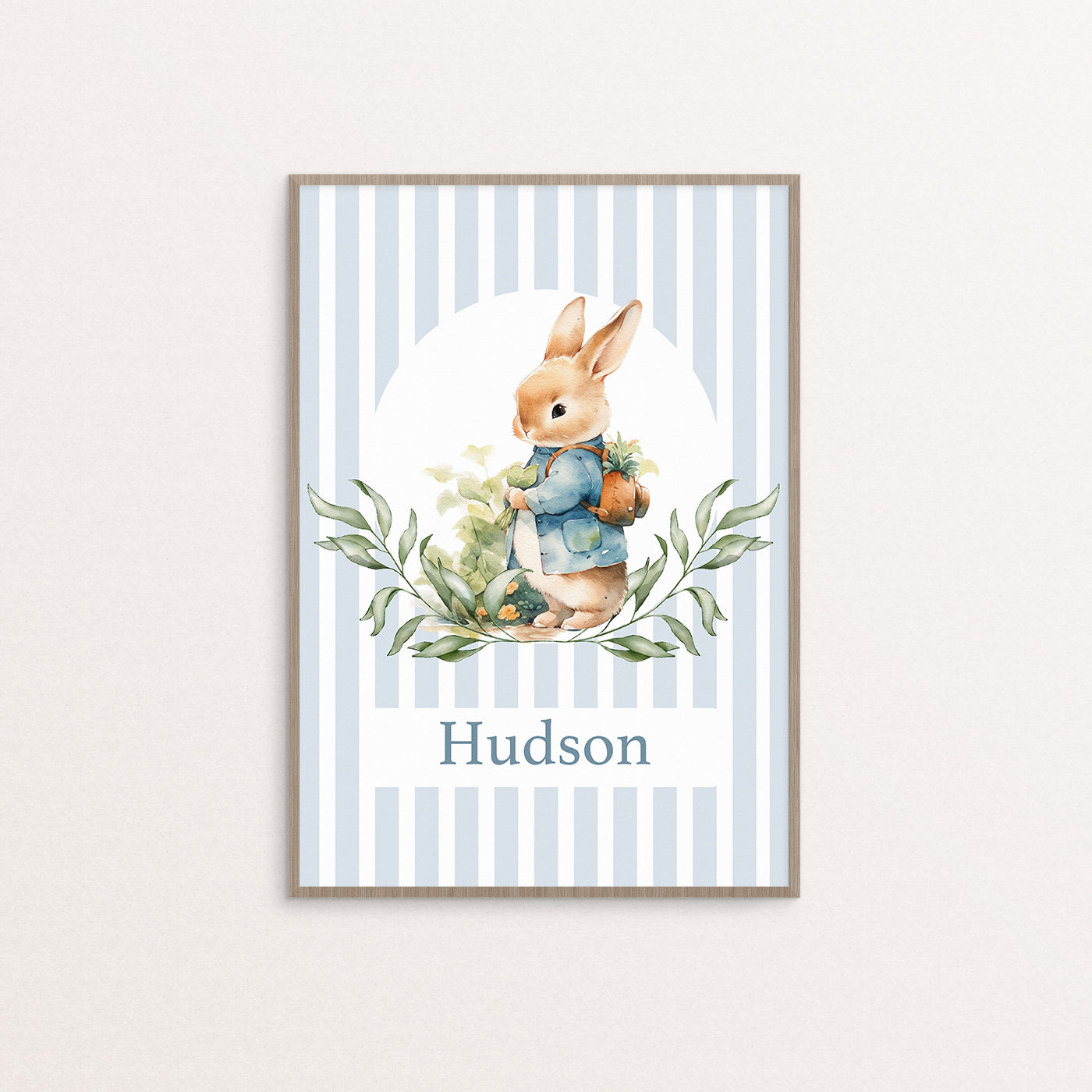 [Personalised] Little bunny picking herbs