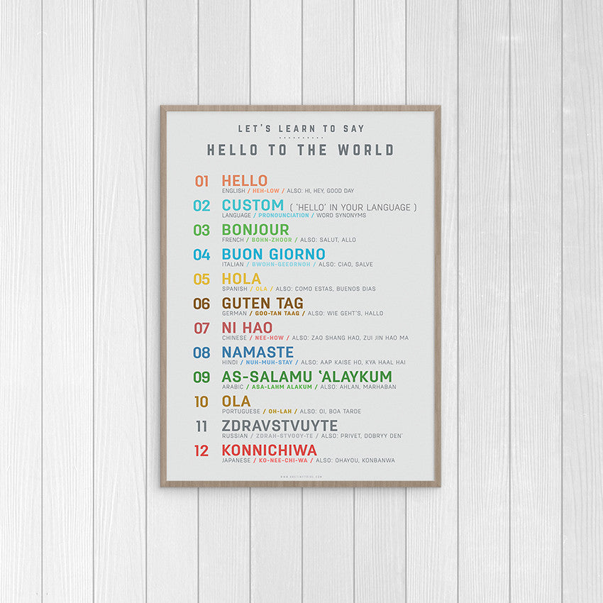 [Personalised] Say Hello Poster